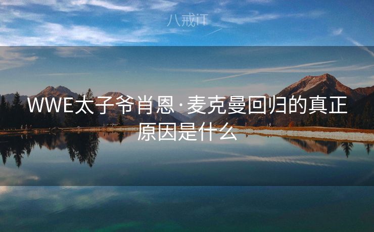 WWE太子爷肖恩·麦克曼回归的真正原因是什么 WWE太子爷肖恩·麦克曼回归的真正原因是什么