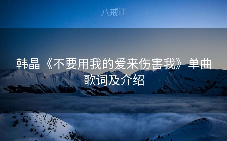 韩晶《不要用我的爱来伤害我》单曲歌词及介绍