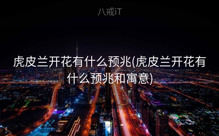 虎皮兰开花有什么预兆(虎皮兰开花有什么预兆和寓意) 虎皮兰开花有什么预兆(虎皮兰开花有什么预兆和寓意)