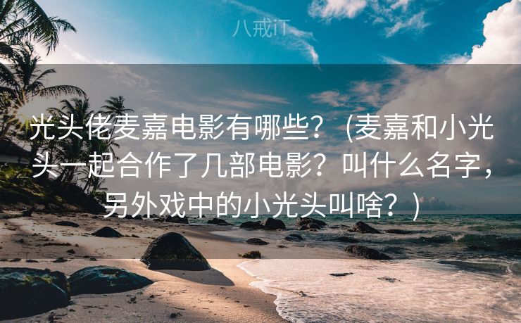 光头佬麦嘉电影有哪些？ (麦嘉和小光头一起合作了几部电影？叫什么名字，另外戏中的小光头叫啥？)