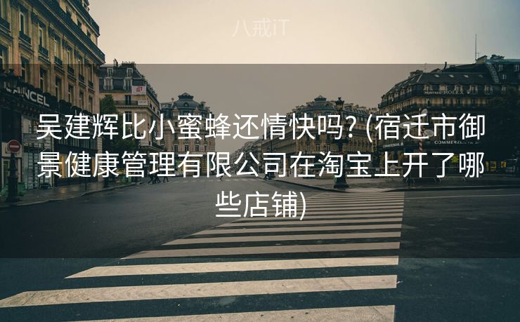 吴建辉比小蜜蜂还情快吗? (宿迁市御景健康管理有限公司在淘宝上开了哪些店铺)