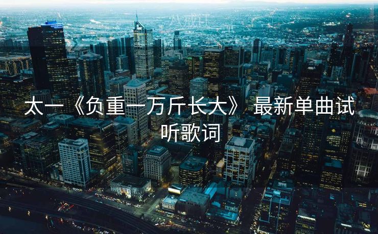 太一《负重一万斤长大》 最新单曲试听歌词