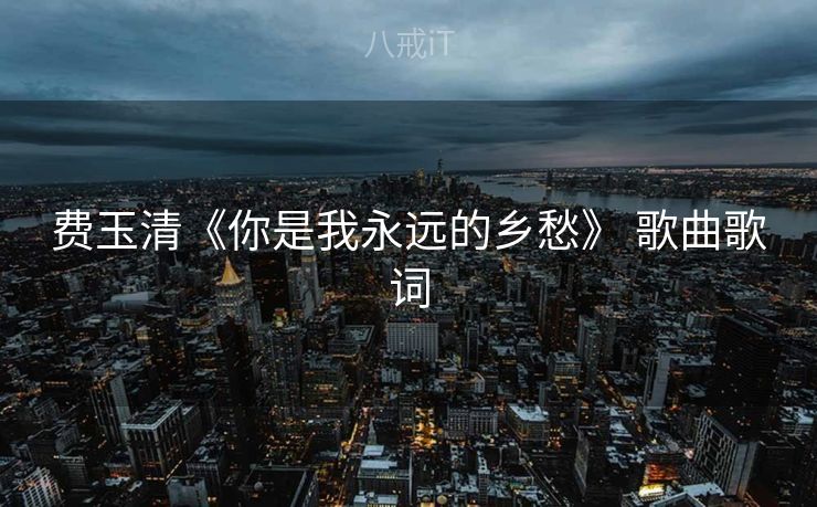 费玉清《你是我永远的乡愁》 歌曲歌词