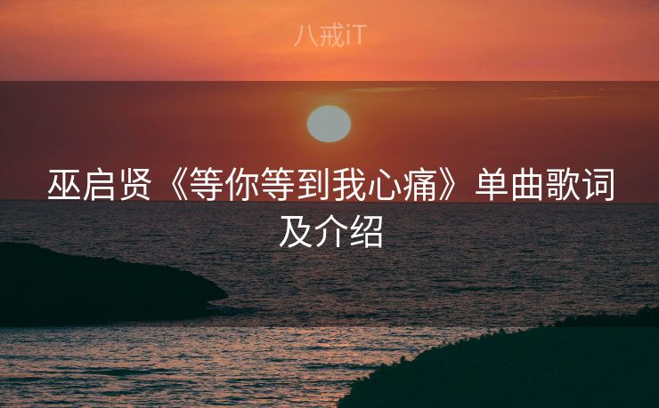 巫启贤《等你等到我心痛》单曲歌词及介绍 巫启贤《等你等到我心痛》单曲歌词及介绍