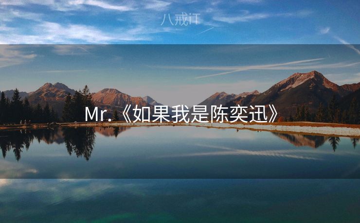 Mr.《如果我是陈奕迅》
