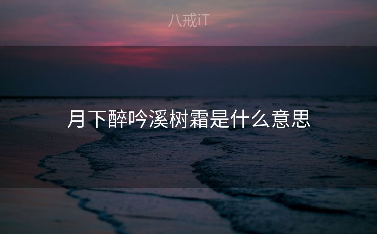月下醉吟溪树霜是什么意思