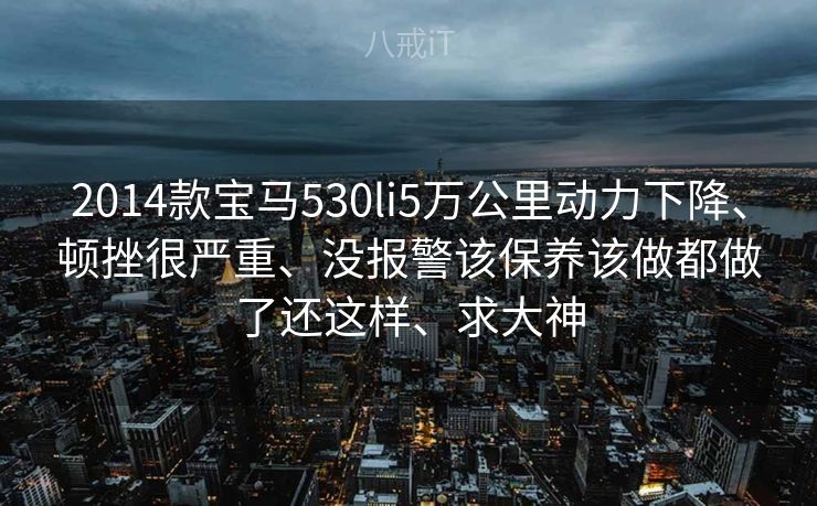 2014款宝马530li5万公里动力下降、顿挫很严重、没报警该保养该做都做了还这样、求大神