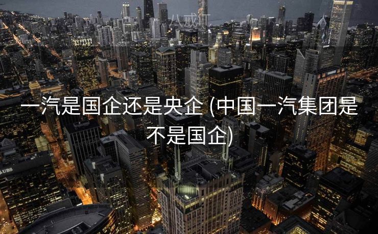 一汽是国企还是央企 (中国一汽集团是不是国企)