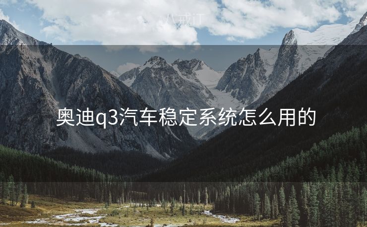  奥迪q3汽车稳定系统怎么用的