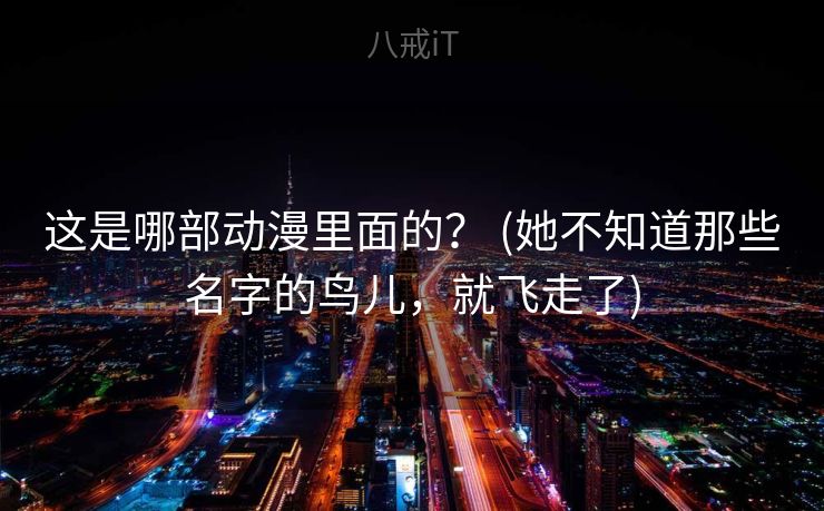 这是哪部动漫里面的? (她不知道那些名字的鸟儿,就飞走了) 这是哪部动漫里面的? (她不知道那些名字的鸟儿,就飞走了)
