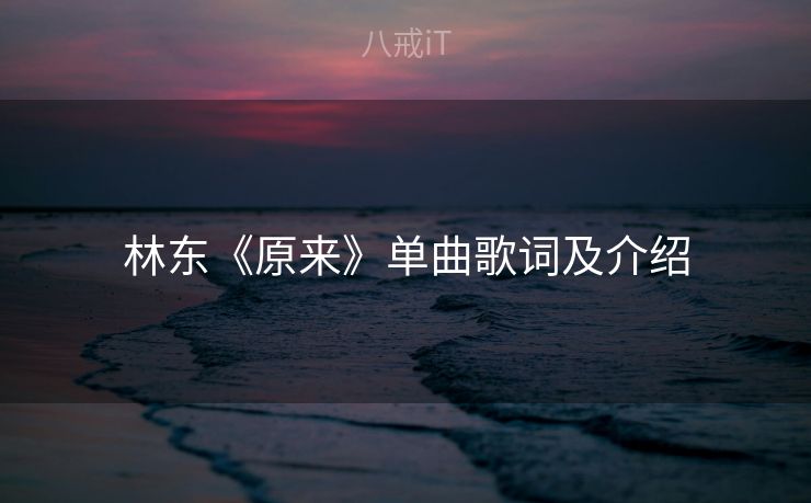 林东《原来》单曲歌词及介绍