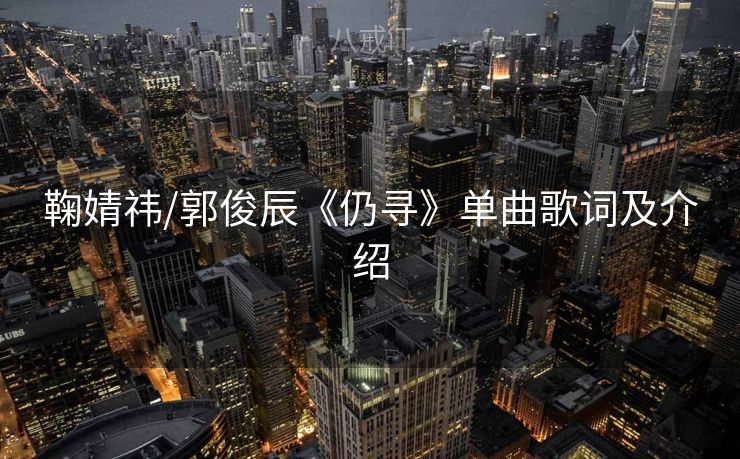 鞠婧祎/郭俊辰《仍寻》单曲歌词及介绍