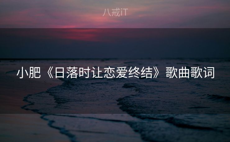 小肥《日落时让恋爱终结》歌曲歌词