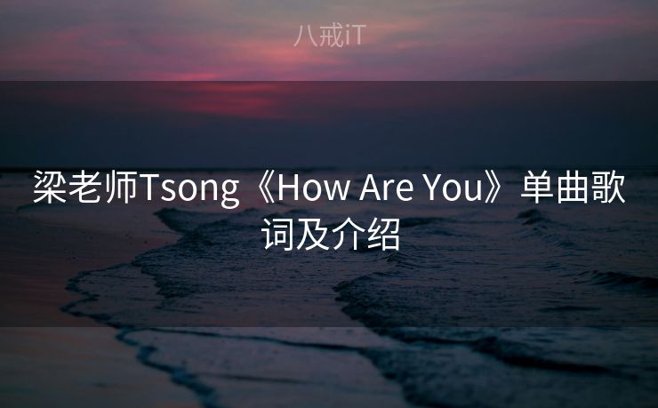 梁老师Tsong《How Are You》单曲歌词及介绍 梁老师Tsong《How Are You》单曲歌词及介绍