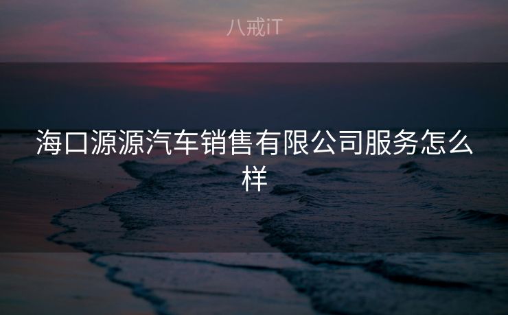 海口源源汽车销售有限公司服务怎么样