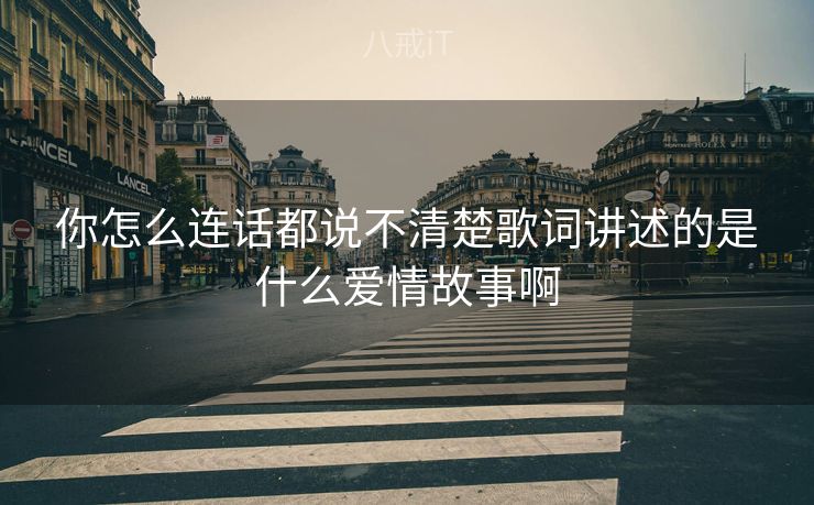 你怎么连话都说不清楚歌词讲述的是什么爱情故事啊