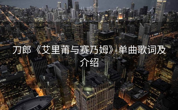 刀郎《艾里莆与赛乃姆》单曲歌词及介绍 刀郎《艾里莆与赛乃姆》单曲歌词及介绍
