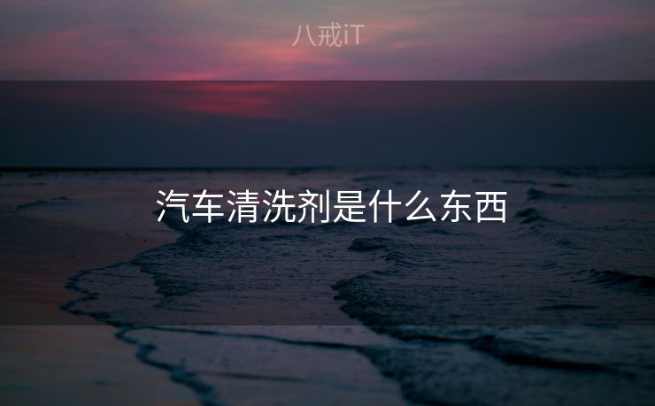  汽车清洗剂是什么东西