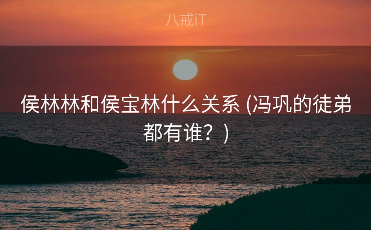 侯林林和侯宝林什么关系 (冯巩的徒弟都有谁？)