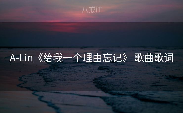 A-Lin《给我一个理由忘记》 歌曲歌词 A-Lin《给我一个理由忘记》 歌曲歌词