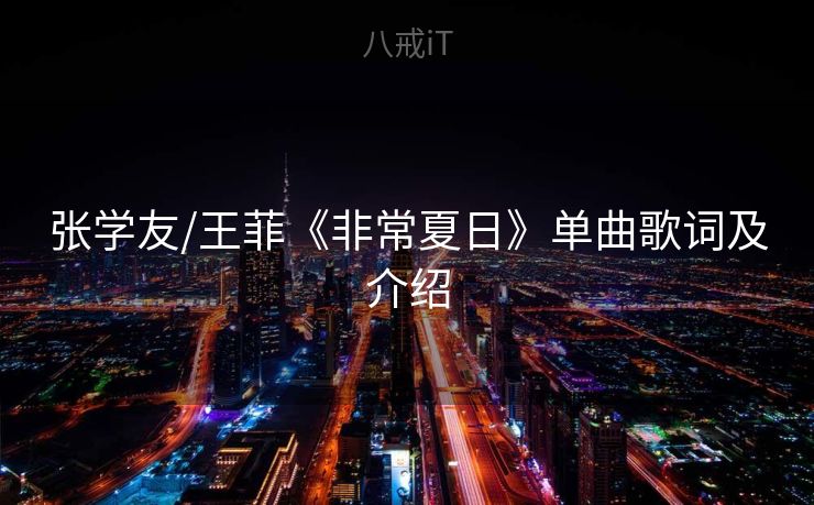 张学友/王菲《非常夏日》单曲歌词及介绍