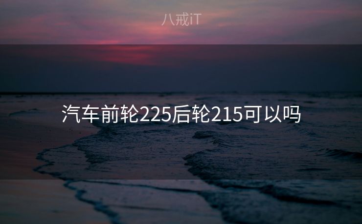 汽车前轮225后轮215可以吗