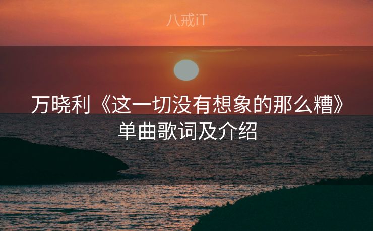 万晓利《这一切没有想象的那么糟》单曲歌词及介绍
