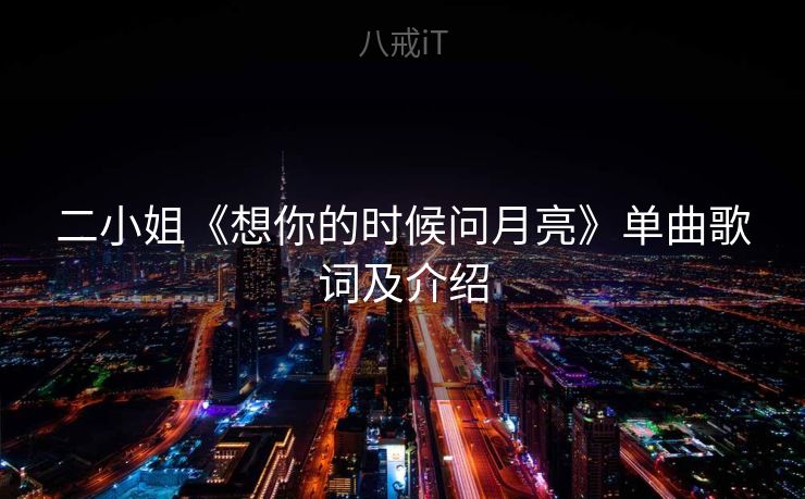 二小姐《想你的时候问月亮》单曲歌词及介绍