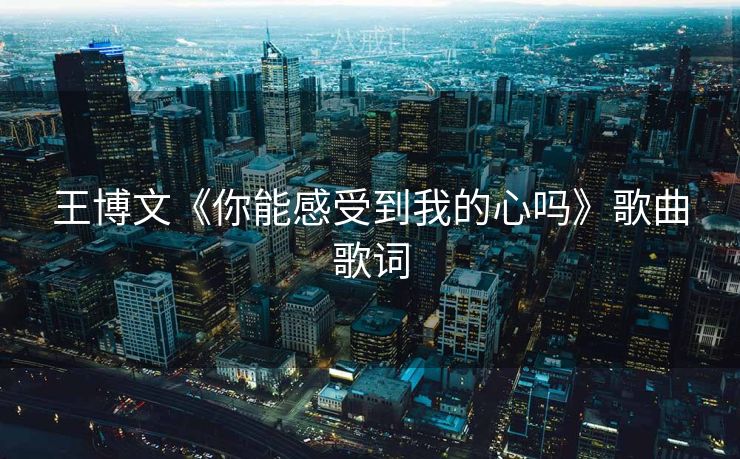 王博文《你能感受到我的心吗》歌曲歌词 王博文《你能感受到我的心吗》歌曲歌词