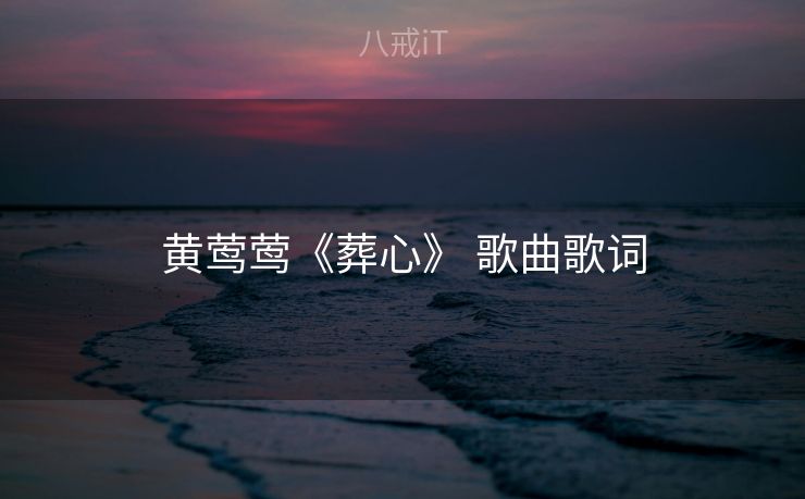 黄莺莺《葬心》 歌曲歌词