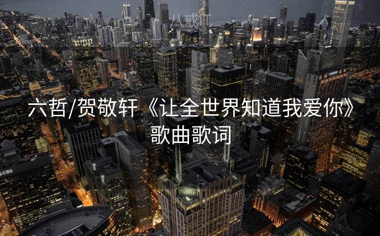 六哲/贺敬轩《让全世界知道我爱你》歌曲歌词