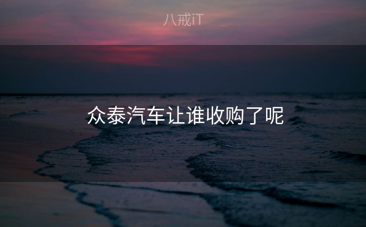  众泰汽车让谁收购了呢