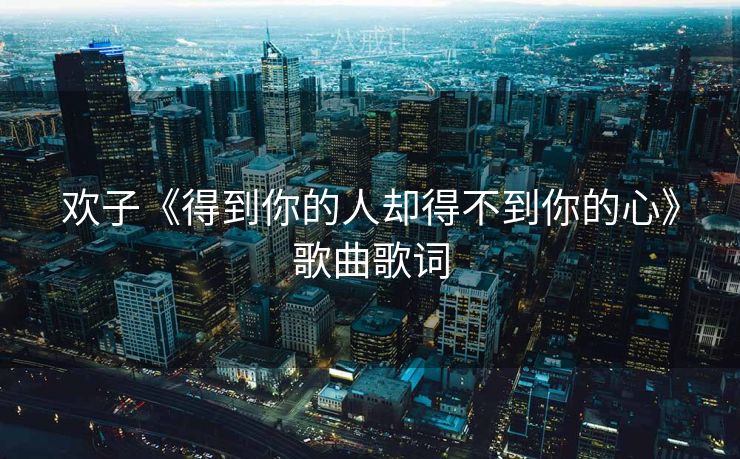 欢子《得到你的人却得不到你的心》歌曲歌词