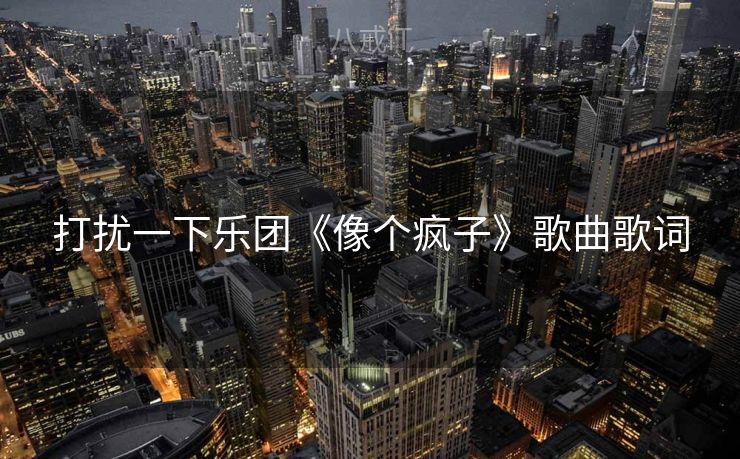 打扰一下乐团《像个疯子》歌曲歌词