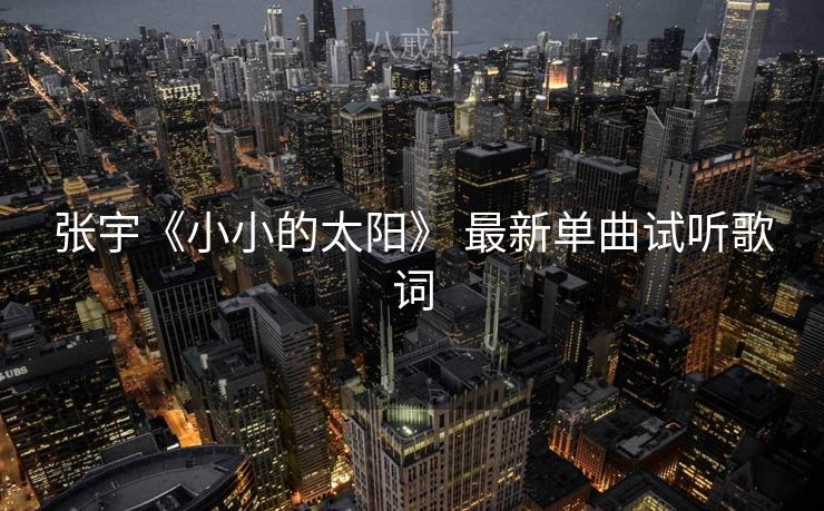 张宇《小小的太阳》 最新单曲试听歌词