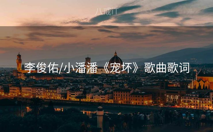 李俊佑/小潘潘《宠坏》歌曲歌词