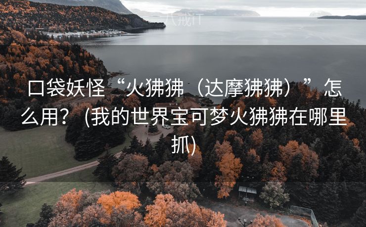 口袋妖怪“火狒狒（达摩狒狒）”怎么用？ (我的世界宝可梦火狒狒在哪里抓)