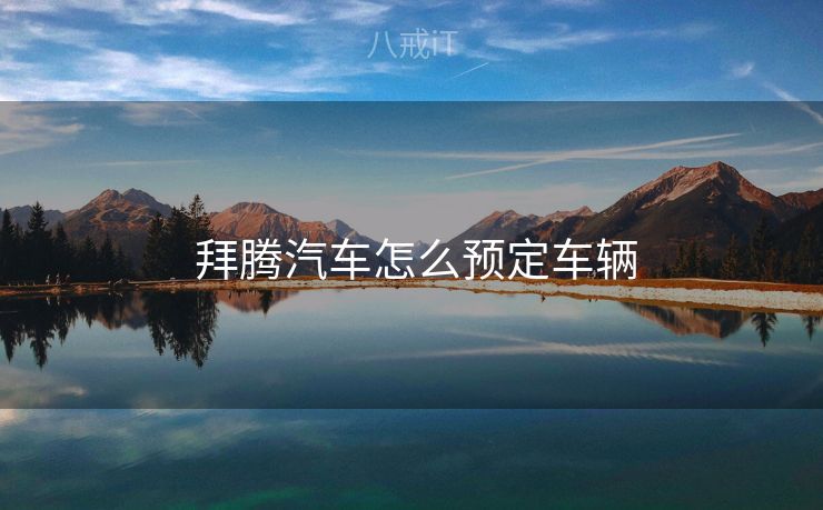 拜腾汽车怎么预定车辆 拜腾汽车怎么预定车辆