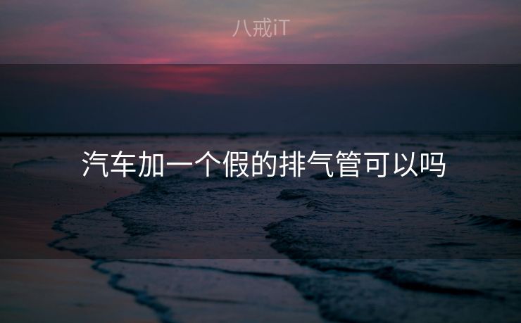  汽车加一个假的排气管可以吗