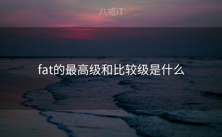 fat的最高级和比较级是什么