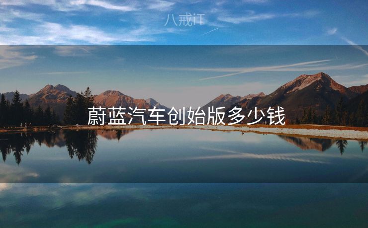  蔚蓝汽车创始版多少钱