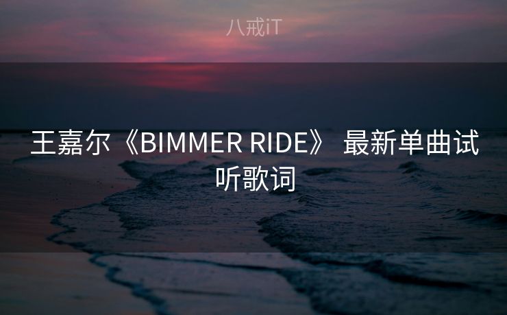 王嘉尔《BIMMER RIDE》 最新单曲试听歌词