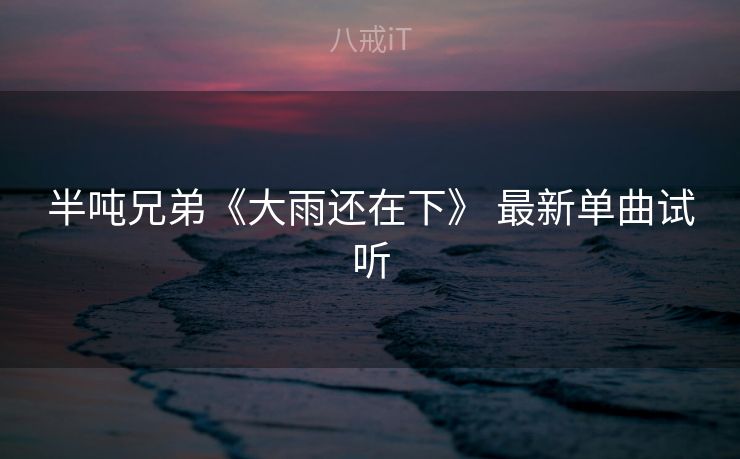 半吨兄弟《大雨还在下》 最新单曲试听