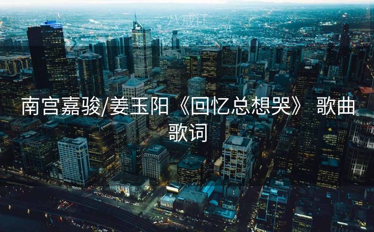 南宫嘉骏/姜玉阳《回忆总想哭》 歌曲歌词