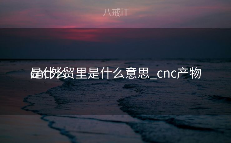 cnc外贸里是什么意思_cnc产物
是什么 cnc外贸里是什么意思_cnc产物
是什么