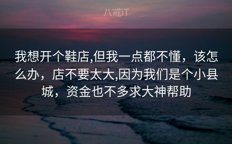 我想开个鞋店,但我一点都不懂，该怎么办，店不要太大,因为我们是个小县城，资金也不多求大神帮助