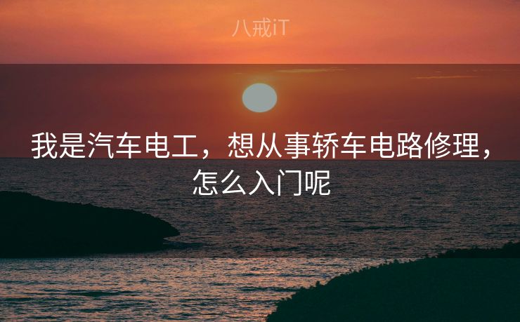 我是汽车电工,想从事轿车电路修理,怎么入门呢 我是汽车电工,想从事轿车电路修理,怎么入门呢